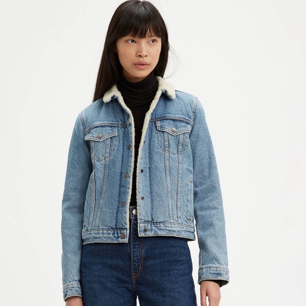 Levis original sherpa denim trucker jacket